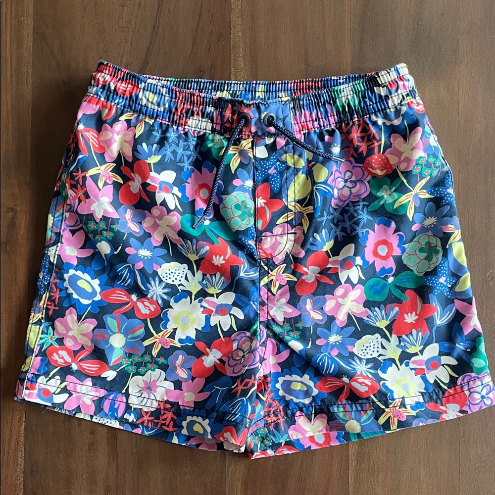 Tea Collection Multicolor Floral Kids Swim Trunks size 5
